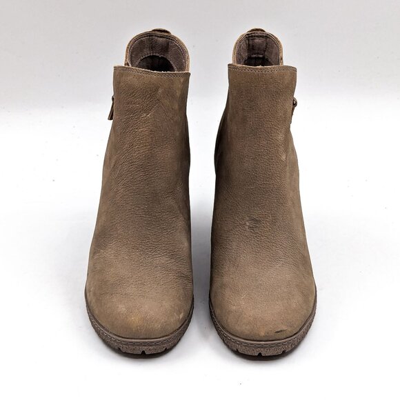 Timberland Women Tillson Lug Sole Light Taupe Nubuck Ankle Boots size 8.5 - Picture 3 of 12